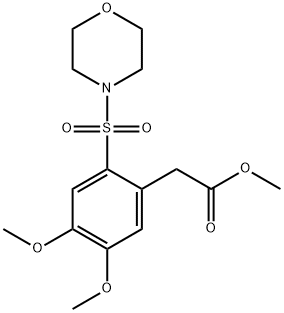 METHYL [4,5-DIMETHOXY-2-(MORPHOLINE-4-SULFONYL)-PHENYL]-ACETATE 结构式