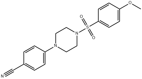 4-(4-[(4-METHOXYPHENYL)SULFONYL]PIPERAZINO)BENZENECARBONITRILE 结构式