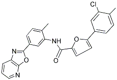 5-(3-CHLORO-4-METHYLPHENYL)-N-(2-METHYL-5-[1,3]OXAZOLO[5,4-B]PYRIDIN-2-YLPHENYL)-2-FURAMIDE 结构式