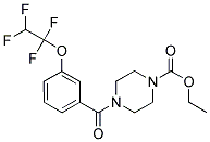 Ethyl 4-((3-(1,1,2,2-tetrafluoroethoxy)phenyl)carbonyl)piperazinecarboxylate 结构式