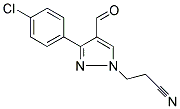 3-[3-(4-CHLOROPHENYL)-4-FORMYL-1H-PYRAZOL-1-YL]PROPANENITRILE 结构式