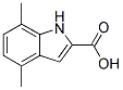 4,7-DIMETHYL-1H-INDOLE-2-CARBOXYLIC ACID 结构式
