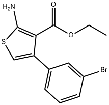 2-氨基-4-(3-溴苯基)噻吩-3-甲酸乙酯 结构式