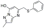 2-METHYL-5-[(PHENYLSULFANYL)METHYL]PYRAZOLO[1,5-A]PYRIMIDIN-7-OL 结构式