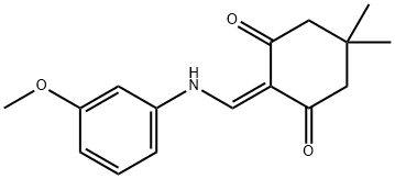 2-[(3-METHOXYANILINO)METHYLENE]-5,5-DIMETHYL-1,3-CYCLOHEXANEDIONE 结构式