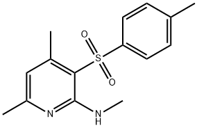 N,4,6-TRIMETHYL-3-[(4-METHYLPHENYL)SULFONYL]-2-PYRIDINAMINE 结构式