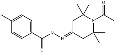 1-(2,2,6,6-TETRAMETHYL-4-([(4-METHYLBENZOYL)OXY]IMINO)PIPERIDINO)-1-ETHANONE 结构式