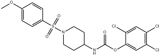 2,4,5-TRICHLOROPHENYL N-(1-[(4-METHOXYPHENYL)SULFONYL]-4-PIPERIDINYL)CARBAMATE 结构式