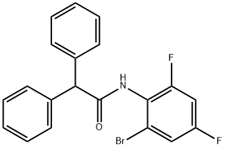 N-(2-BROMO-4,6-DIFLUOROPHENYL)-2,2-DIPHENYLETHANAMIDE 结构式