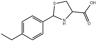 2-(4-乙基苯基)噻唑烷-4-羧酸 结构式