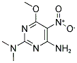 4-AMINO-2-(DIMETHYLAMINO)-5-(NITRO)-6-(METHYLOXY)PYRIMIDINE 结构式