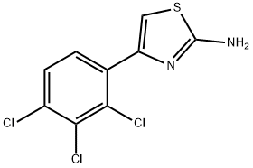 4-(2,3,4-三氯苯)噻唑-2-胺 结构式