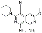 1,8-DIAMINO-6-METHOXY-3-PIPERIDIN-1-YL-2,7-NAPHTHYRIDINE-4-CARBONITRILE 结构式