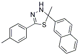 2-METHYL-5-(4-METHYLPHENYL)-2-(2-NAPHTHYL)-2,3-DIHYDRO-1,3,4-THIADIAZOLE 结构式