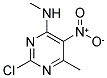 2-CHLORO-5-NITRO-4-METHYL-6-(METHYLAMINO)PYRIMIDINE 结构式