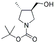 TRANS-3-HYDROXYMETHYL-4-METHYL-1-BOC-PYRROLIDINE 结构式