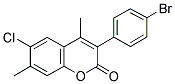 3(4'-BROMOPHENYL)-6-CHLORO-4,7-DIMETHYLCOUMARIN 结构式