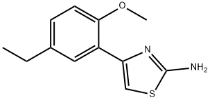 4-(5-ETHYL-2-METHOXY-PHENYL)-THIAZOL-2-YLAMINE 结构式