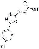 [5-(4-CHLORO-PHENYL)-[1,3,4]OXADIAZOL-2-YLSULFANYL]-ACETIC ACID 结构式