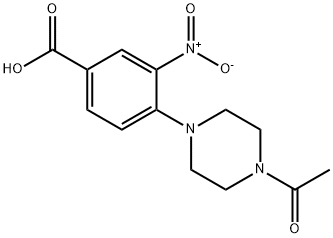 4-(4-乙酰哌嗪-1-基)-3-硝基苯甲酸 结构式