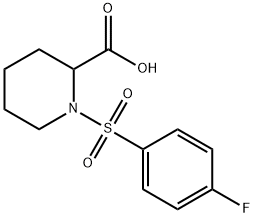 1-(4-FLUORO-BENZENESULFONYL)-PIPERIDINE-2-CARBOXYLIC ACID 结构式