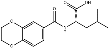 (2,3-二氢苯并[B][1,4]二噁英-6-羰基)亮氨酸 结构式