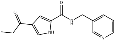 4-丙酰基-N-(吡啶-3-基甲基)-1H-吡咯-2-甲酰胺 结构式