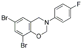 6,8-DIBROMO-3-(4-FLUOROPHENYL)-3,4-DIHYDRO-2H-1,3-BENZOXAZINE 结构式