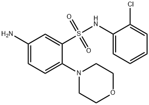 5-氨基-N-(2-氯苯基)-2-吗啉代苯磺酰胺 结构式