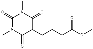 METHYL 4-(1,3-DIMETHYL-2,4,6-TRIOXOHEXAHYDRO-5-PYRIMIDINYL)BUTANOATE 结构式