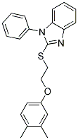 2-([2-(3,4-DIMETHYLPHENOXY)ETHYL]THIO)-1-PHENYL-1H-BENZIMIDAZOLE 结构式