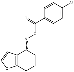 4-([(4-CHLOROBENZOYL)OXY]IMINO)-6,7-DIHYDRO-1-BENZOFURAN 结构式