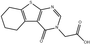 2-(4-氧代-5,6,7,8-四氢苯并[4,5]噻吩并[2,3-D]嘧啶-3(4H)-基)乙酸 结构式