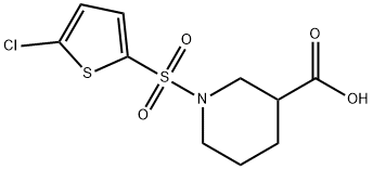 1-[(5-CHLORO-2-THIENYL)SULFONYL]PIPERIDINE-3-CARBOXYLIC ACID 结构式