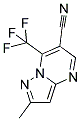 2-METHYL-7-(TRIFLUOROMETHYL)PYRAZOLO[1,5-A]PYRIMIDINE-6-CARBONITRILE 结构式