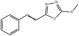 2-(METHYLSULFANYL)-5-[(E)-2-PHENYLETHENYL]-1,3,4-OXADIAZOLE 结构式