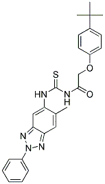 2-(4-TERT-BUTYLPHENOXY)-N-(6-METHYL-2-PHENYL-2H-BENZO[D][1,2,3]TRIAZOL-5-YLCARBAMOTHIOYL)ACETAMIDE 结构式