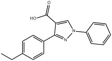 3-(4-乙基苯基)-1-苯基-1H-吡唑-4-羧酸 结构式