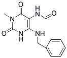 6-(BENZYLAMINO)-3-METHYL-2,4-DIOXO-1,2,3,4-TETRAHYDRO-5-PYRIMIDINYLFORMAMIDE 结构式