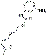 8-([2-(4-METHYLPHENOXY)ETHYL]THIO)-9H-PURIN-6-AMINE 结构式