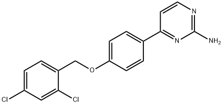 4-(4-[(2,4-DICHLOROBENZYL)OXY]PHENYL)-2-PYRIMIDINAMINE 结构式