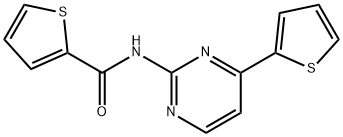 N-[4-(2-THIENYL)-2-PYRIMIDINYL]-2-THIOPHENECARBOXAMIDE 结构式