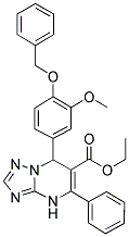 ETHYL 7-(4-(BENZYLOXY)-3-METHOXYPHENYL)-5-PHENYL-4,7-DIHYDRO-[1,2,4]TRIAZOLO[1,5-A]PYRIMIDINE-6-CARBOXYLATE 结构式