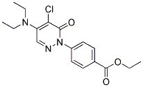 ETHYL 4-[5-CHLORO-4-(DIETHYLAMINO)-6-OXOPYRIDAZIN-1(6H)-YL]BENZOATE 结构式