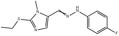 2-(ETHYLSULFANYL)-1-METHYL-1H-IMIDAZOLE-5-CARBALDEHYDE N-(4-FLUOROPHENYL)HYDRAZONE 结构式