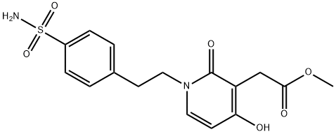 METHYL 2-(1-[4-(AMINOSULFONYL)PHENETHYL]-4-HYDROXY-2-OXO-1,2-DIHYDRO-3-PYRIDINYL)ACETATE 结构式