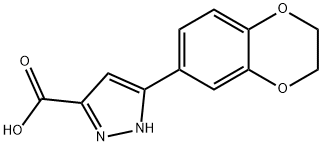 3-(2,3-二氢-1,4-苯并二噁英-6-基)-1H-吡唑-5-羧酸 结构式