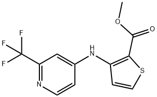 METHYL 3-([2-(TRIFLUOROMETHYL)-4-PYRIDINYL]AMINO)-2-THIOPHENECARBOXYLATE 结构式