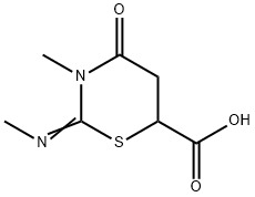 3-METHYL-2-METHYLIMINO-4-OXO-[1,3]THIAZINANE-6-CARBOXYLIC ACID 结构式