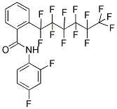 N-(2,4-DIFLUOROPHENYL)-2-(1,1,2,2,3,3,4,4,5,5,6,6,6-TRIDECAFLUOROHEXYL)BENZAMIDE 结构式